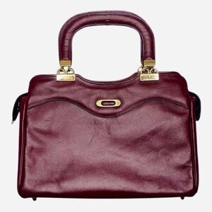 70s Etienne Aigner Oxblood Leather Bag